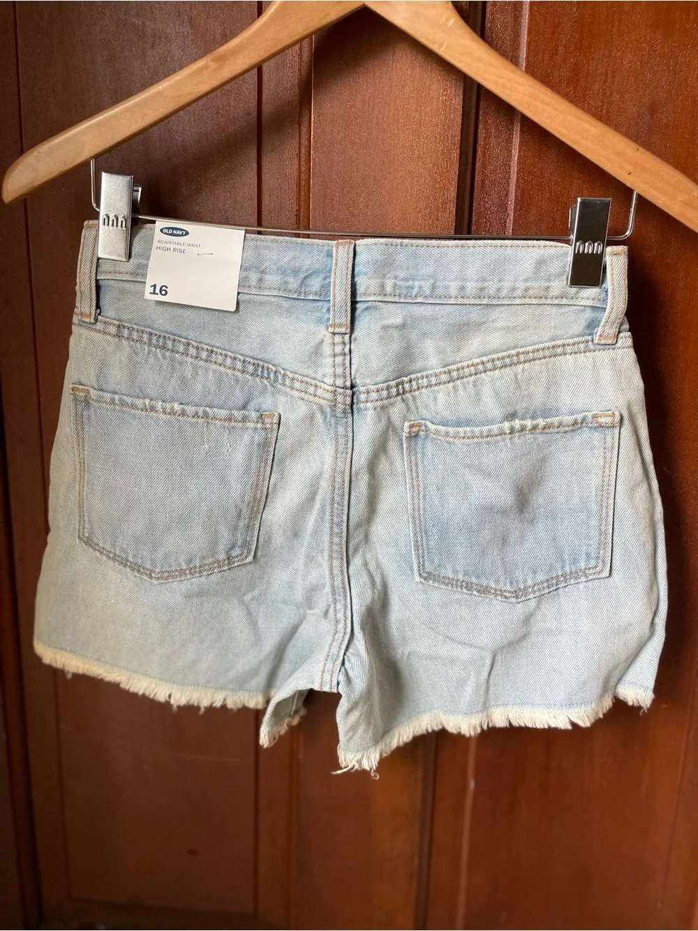 Old Navy girls size 16 high rise denim shorts NWT